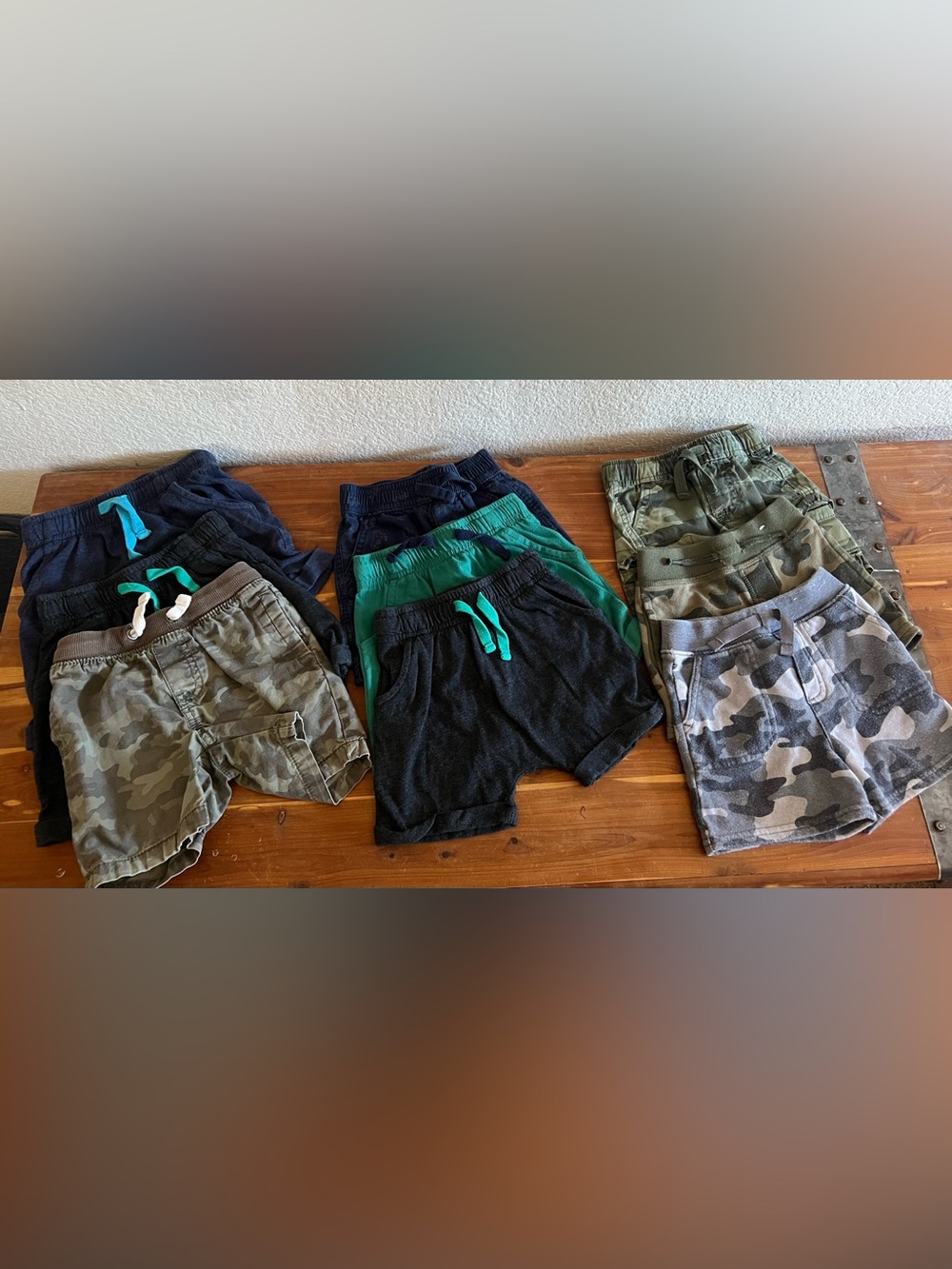 Boys' Multi-Pack Casual Shorts in Black, Teal, Navy & Camo